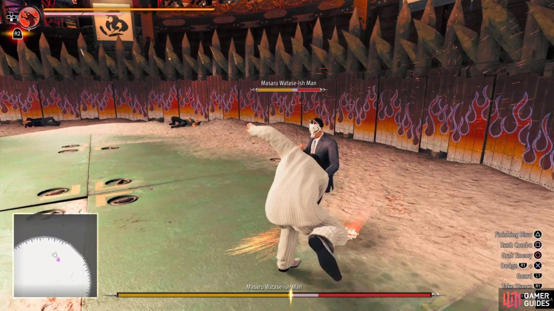 The Watase look-a-like is easy, as you can keep dodging and countering.