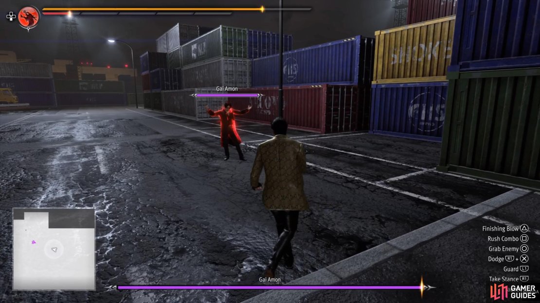 The red aura indicates the change to his second phase.
