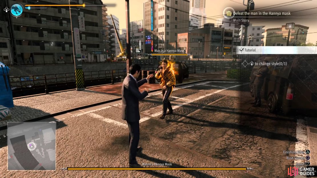 The Man in a Hannya Mask will have two health bars in the second phase of the fight.