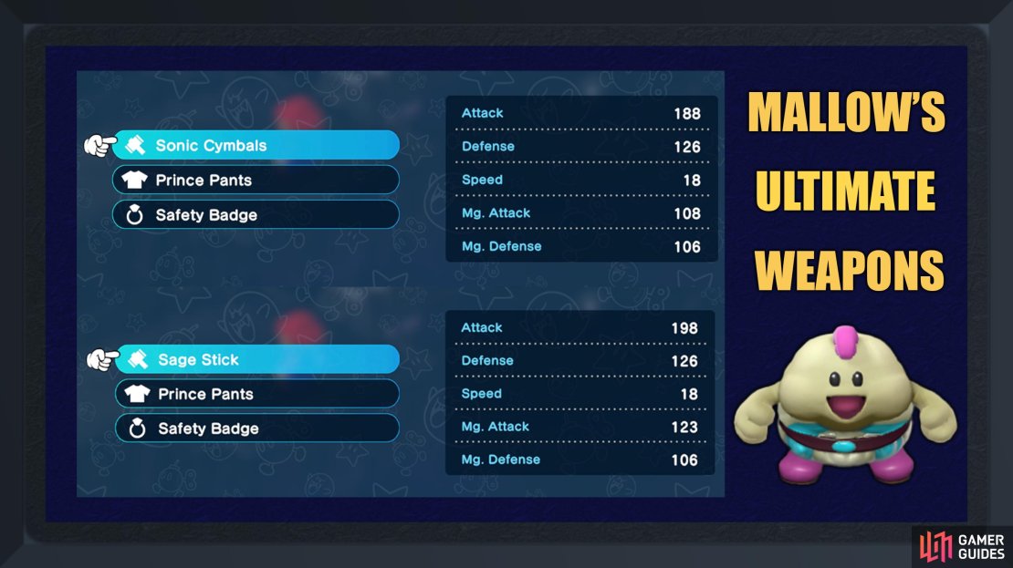 Mallow has two &ldquo;best&rdquo; weapons with one only obtainable during the post-game.
