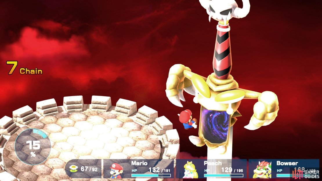 When you defeat Exor, it&rsquo;ll suck you into a new dimension known as Weapon World.