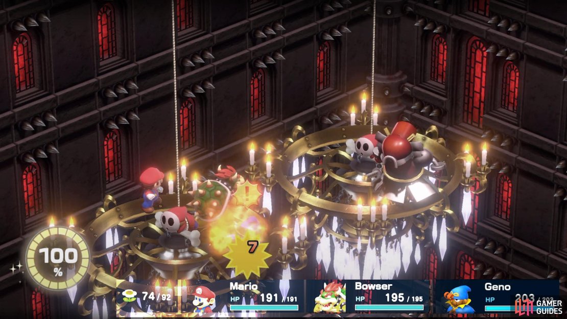 Blast: Boomer will hop forward and unleash a small blast-like spell on one party member.