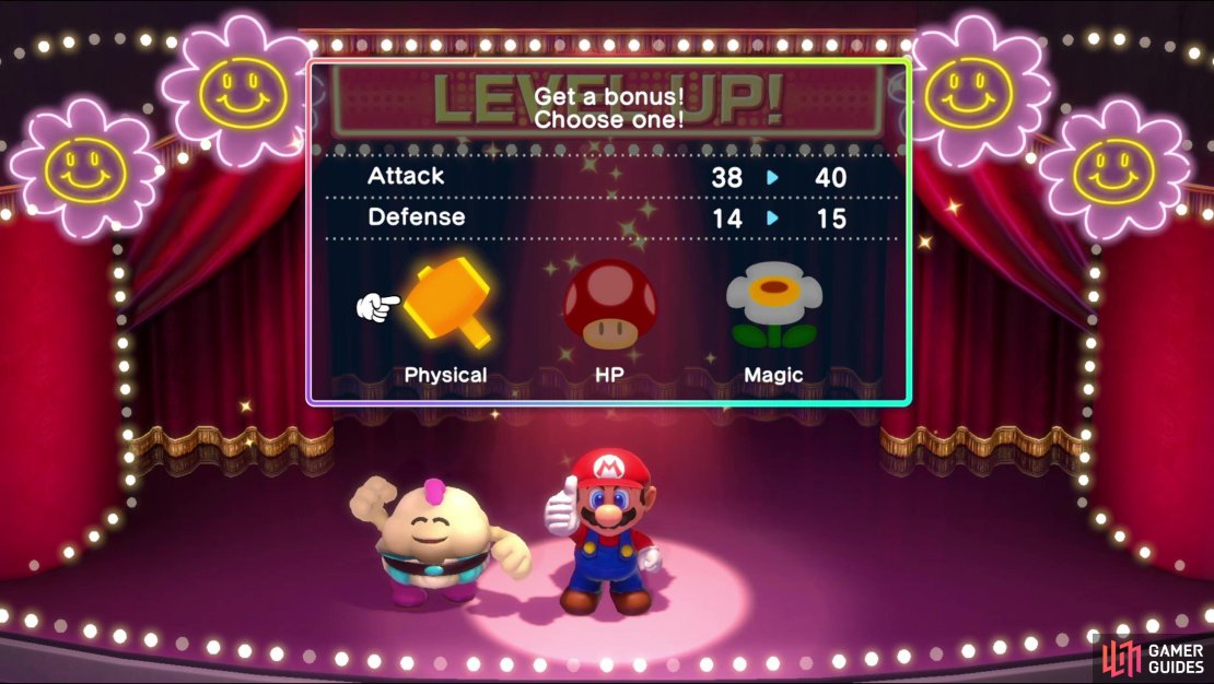 Every time you level up, your stats will increase&hellip; and you&rsquo;ll get to pick one of three bonus stats which will give you further boosts.