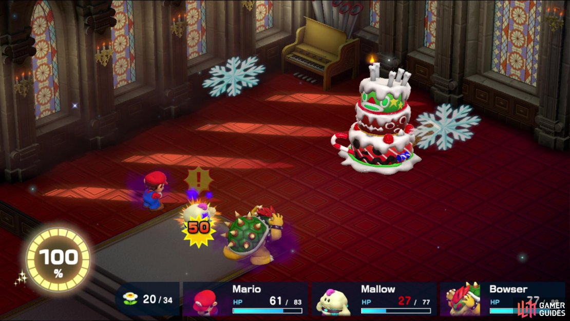 After dealing 900 damage to the cake, Bundt, it&rsquo;ll start to defend itself, potentially using the potent Diamond Saw attack,