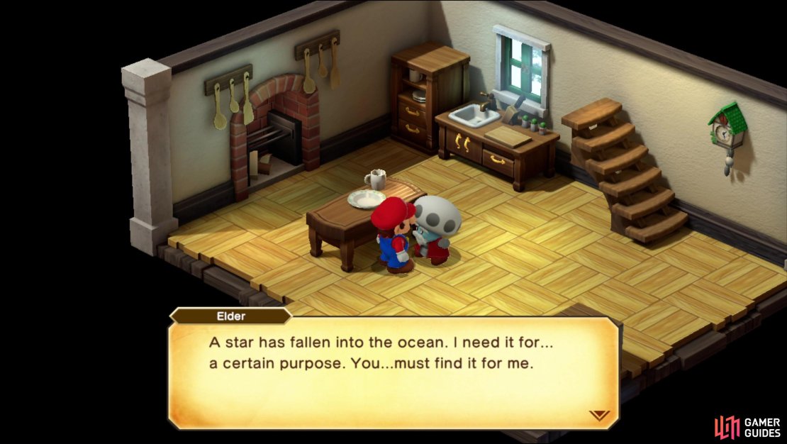 When you&rsquo;re ready to move on, talk to the elder to unlock the Sea area.