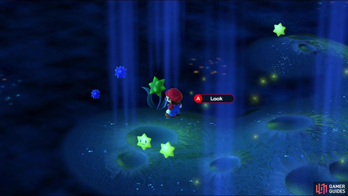 Your goal in each area is to find Starburst Flowers and interact with them,