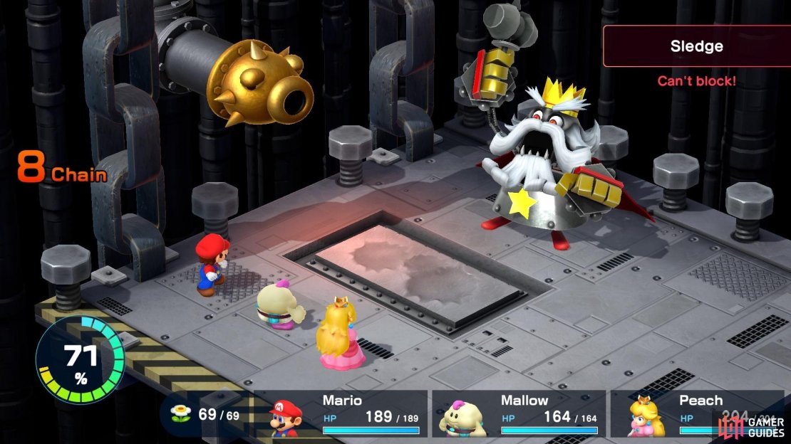 Smithy will attack you with several powerful attacks.