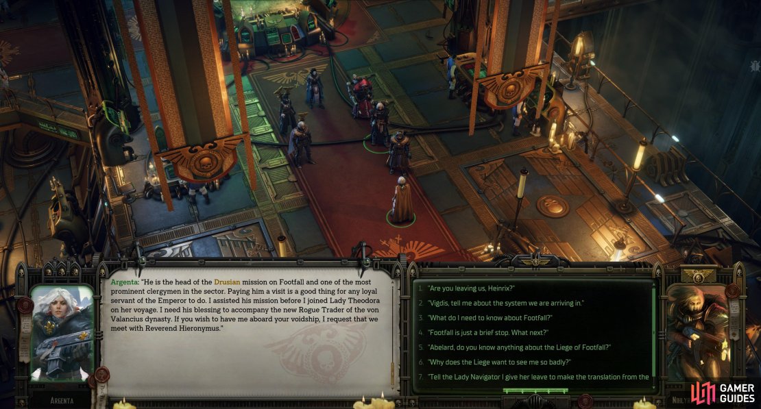 After completing Chapter 1, Argenta will ask you to meet with Reverend Hieronymus Doloroso.