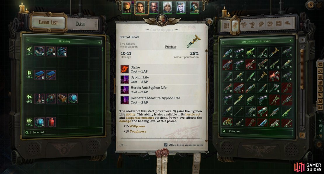The Staff of Blood is a straight upgrade to the Biomancer&rsquo;s Staff, found alongside the Melta Ultima in Kiava Gamma.