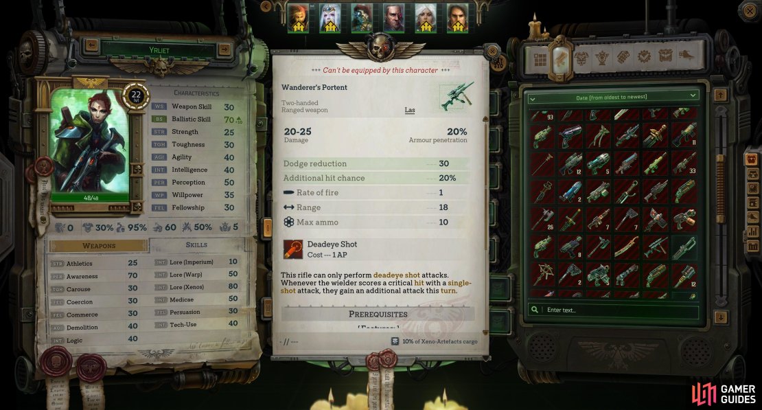 Jae will give you Warder&rsquo;s Portent when you talk to her on your voidship after recruiting her.