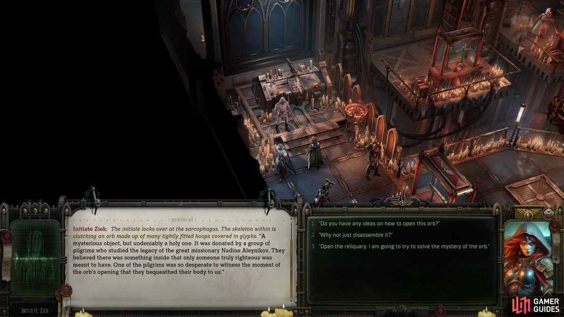 Talk to Initiate Ziek in the Voidship Shrine,