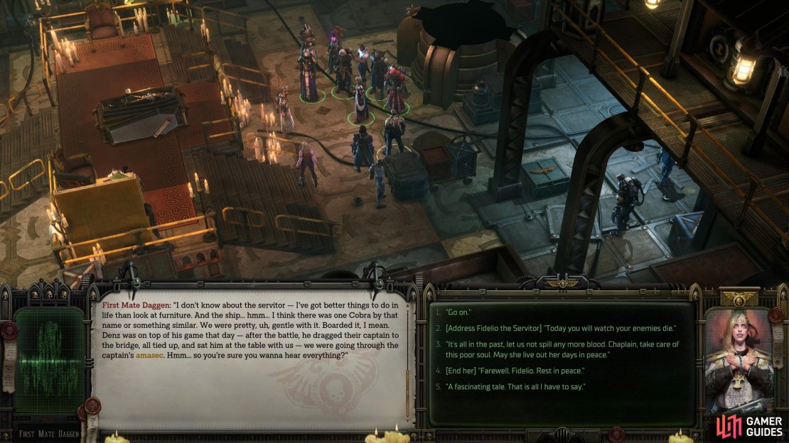 If you select the Fidelio option regarding Inheritance, you will lead to combat against something.