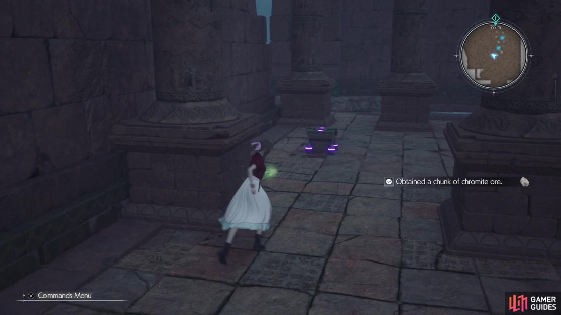 Check underneath the stairs after going down for a new Aerith weapon.