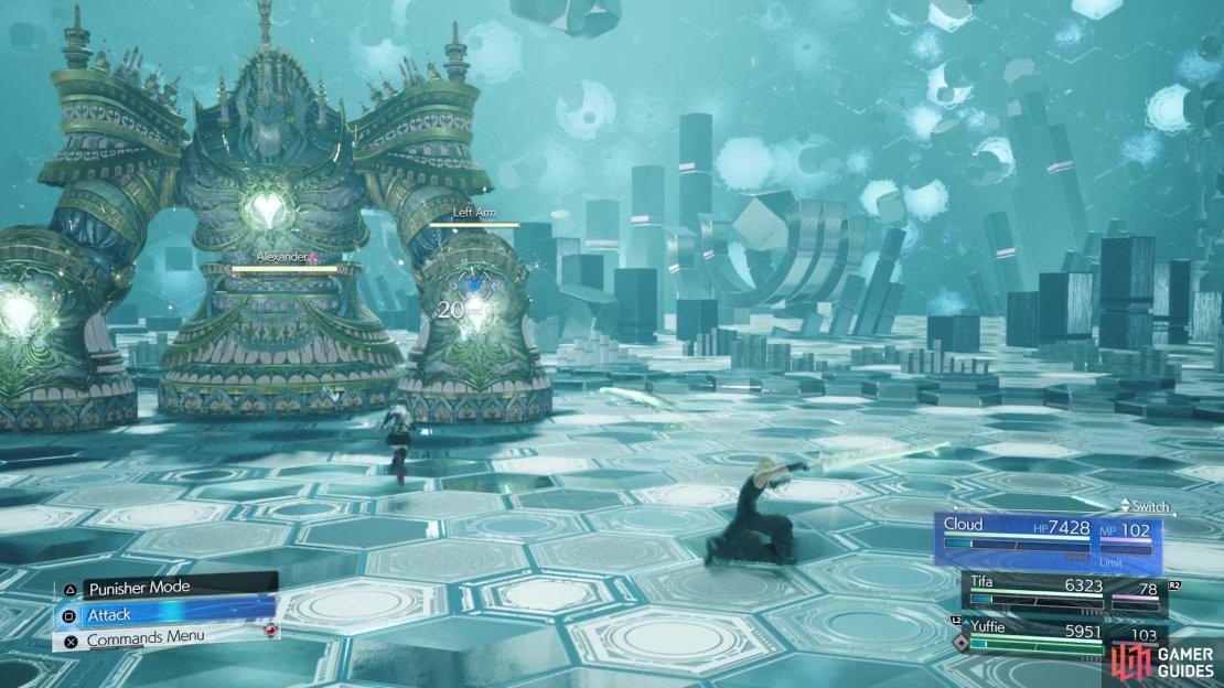 You&rsquo;ll have to attack Alexander&rsquo;s arms first, as you won&rsquo;t be able to target the body.