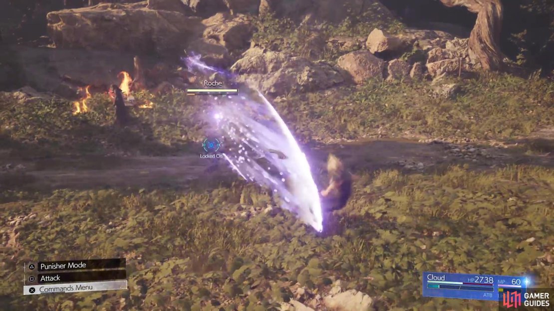 One of the normal combos that Roche can do involves sending out shockwaves.