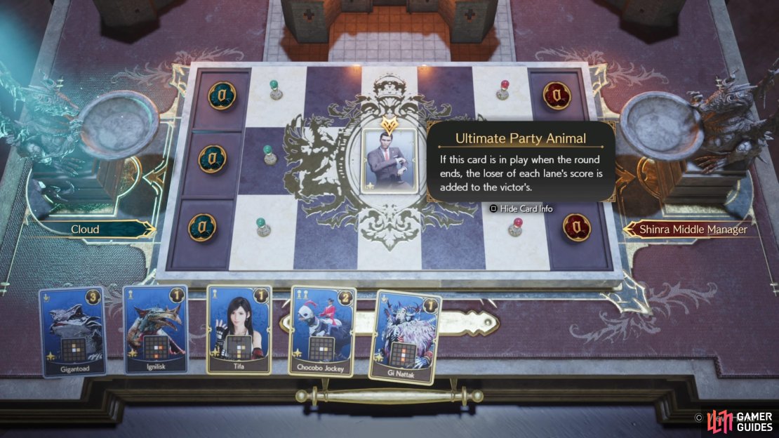 The UPA card will be placed in the middle of the board, from the start.