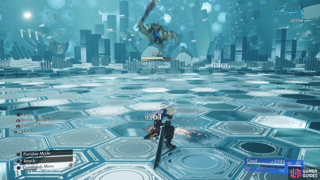 Cloud&rsquo;s normal attack string will launch smaller enemies into the air.