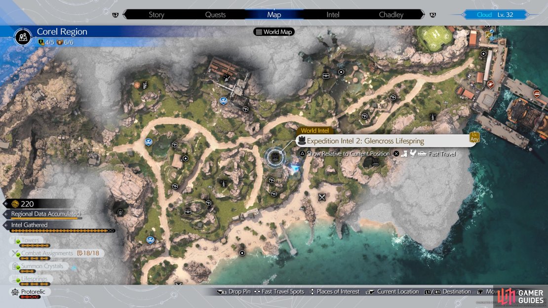 The location of the second Lifespring on the map.