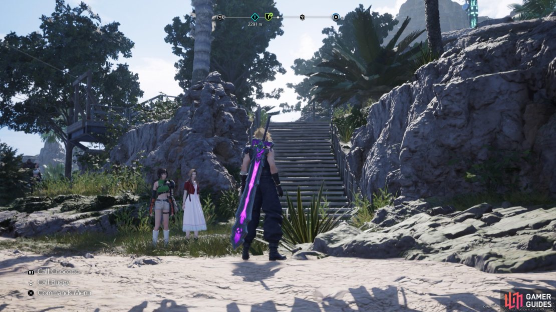 Go to the eastern side to find some stairs to reach the second tower.