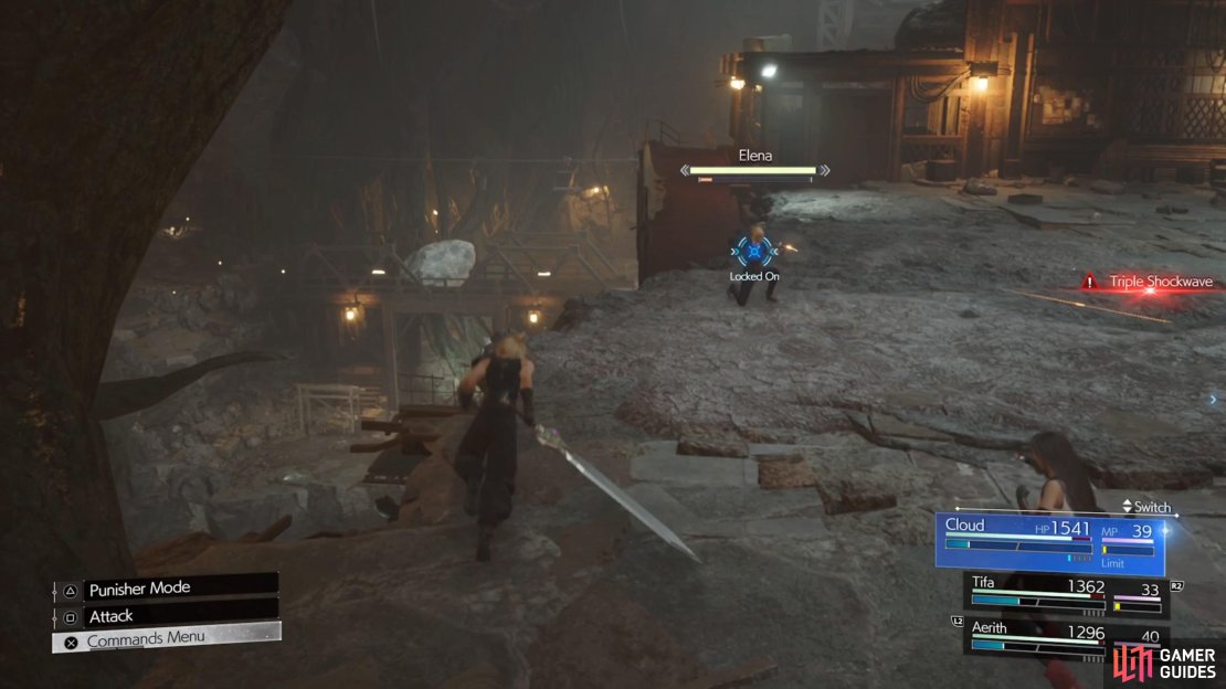 Backflip Barrage has Elena launch stun grenades, as well as shoot her gun.
