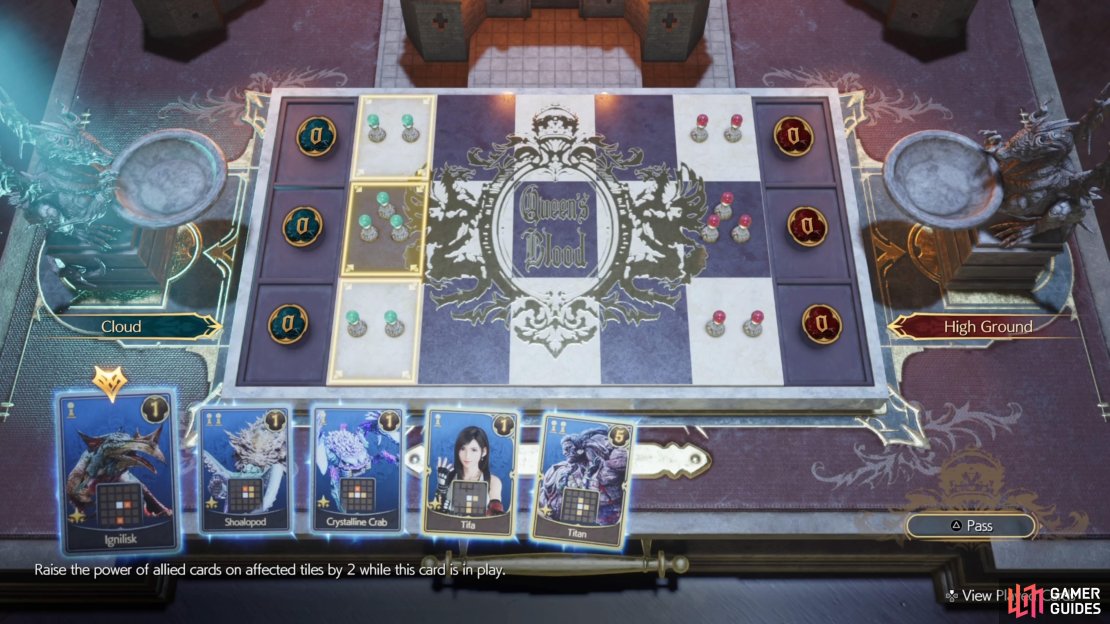 You can start by placing more powerful cards in the High Ground challenge.