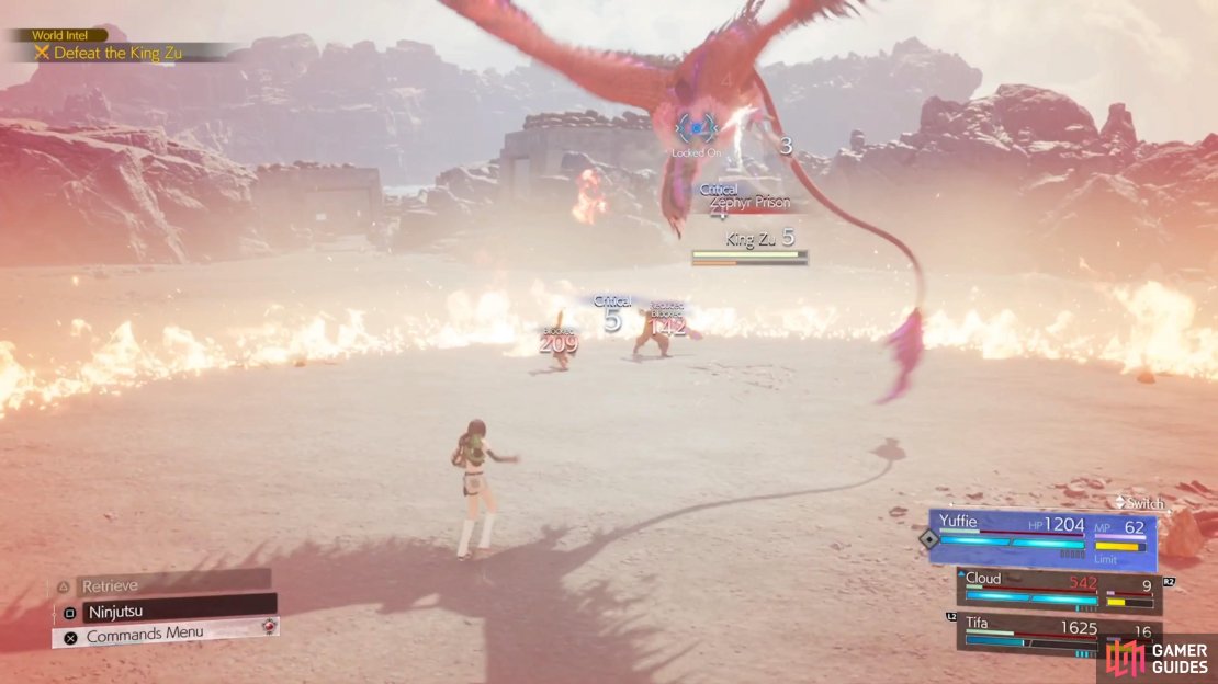 Zephyr Prison is a ring of fire that King Zu will summon.