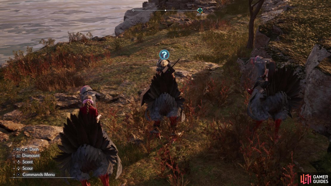 As you ride around on chocobos you&rsquo;ll occasionally see question mark icons appear, indicating you&rsquo;re near hidden treasure.