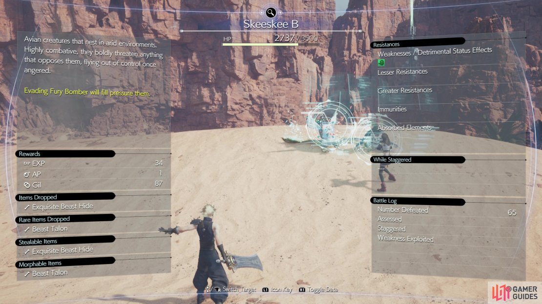 There are five normal enemies you can scan,