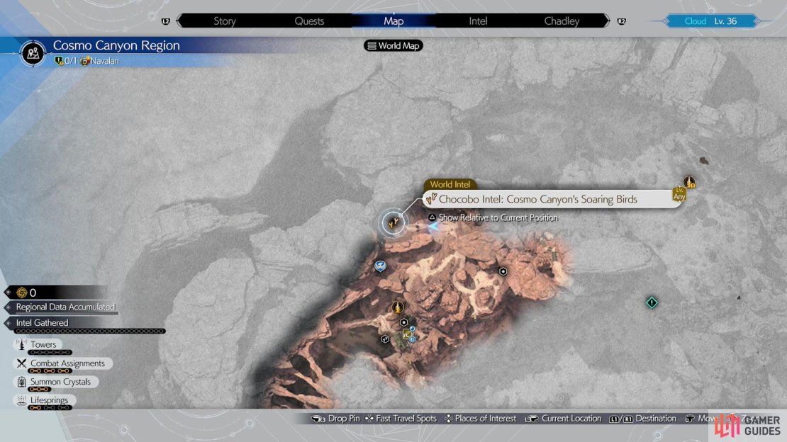You&rsquo;ll find the Cosmo Canyon Chocobo Intel event north of Kamaria&rsquo;s Ranch.