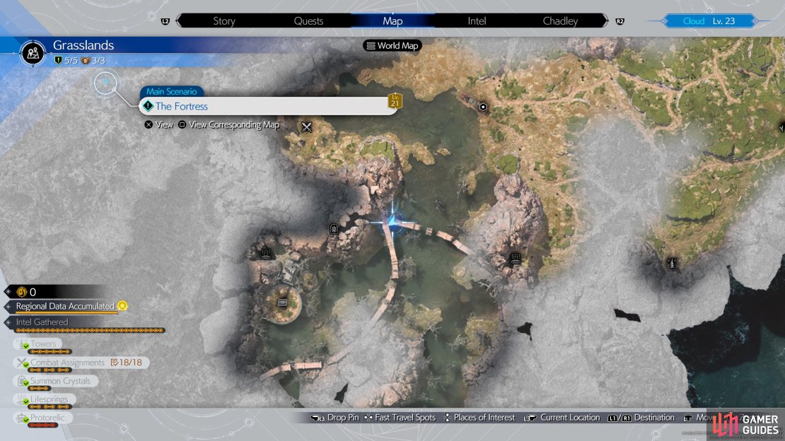 The second Divine Intel is located in the swamplands.