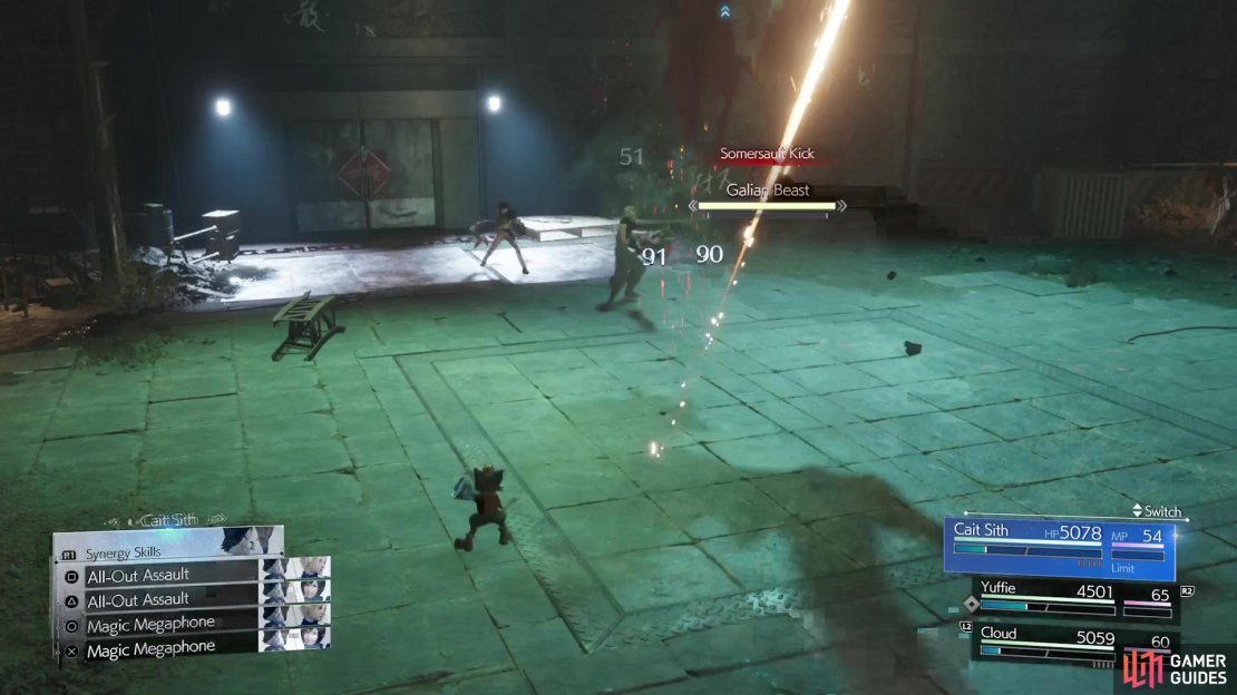 The boss will mostly go backwards when doing the Somersault Kick.