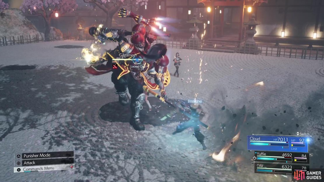 Helmspitter is an overhead attack with his naginata.