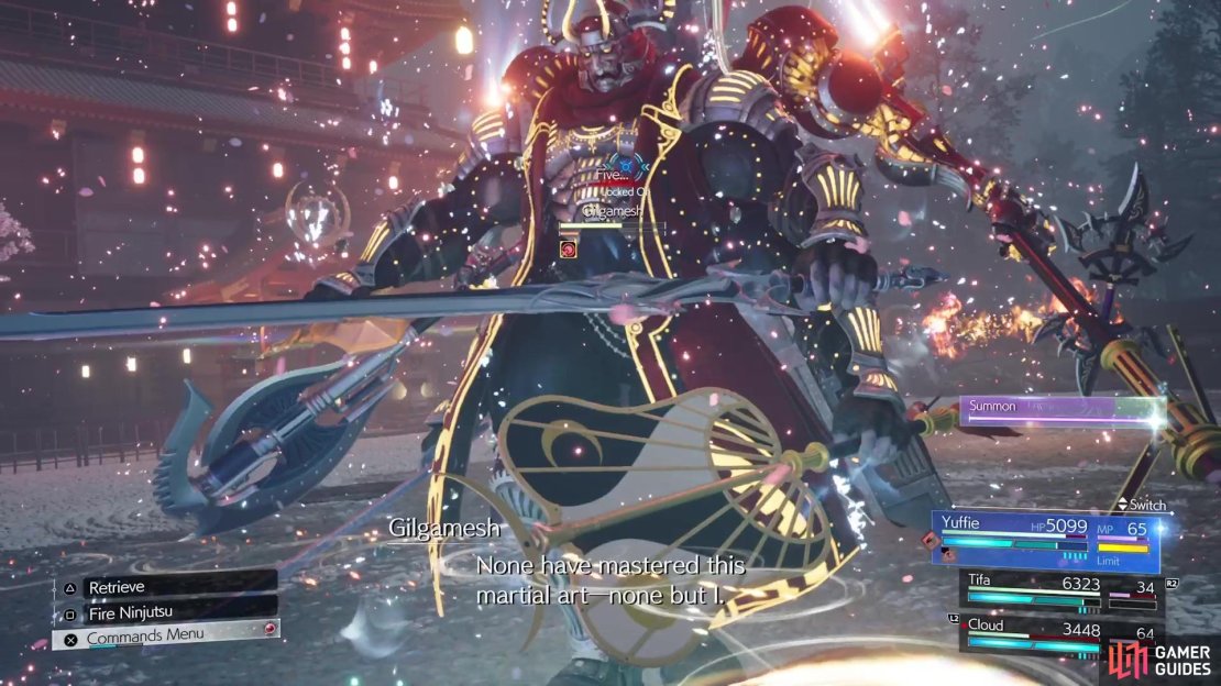 Gilgamesh begins counting down once you get his health low enough.