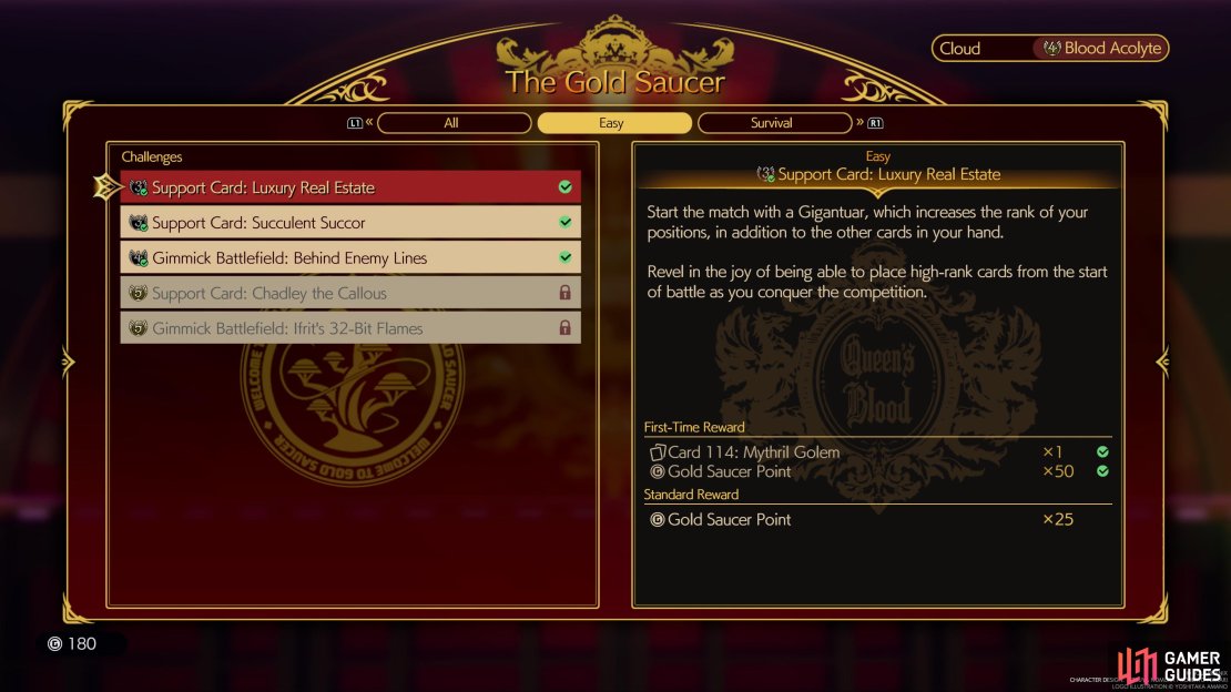 There are six Gold Saucer Queen&rsquo;s Blood Challenges to complete in chapter 8.