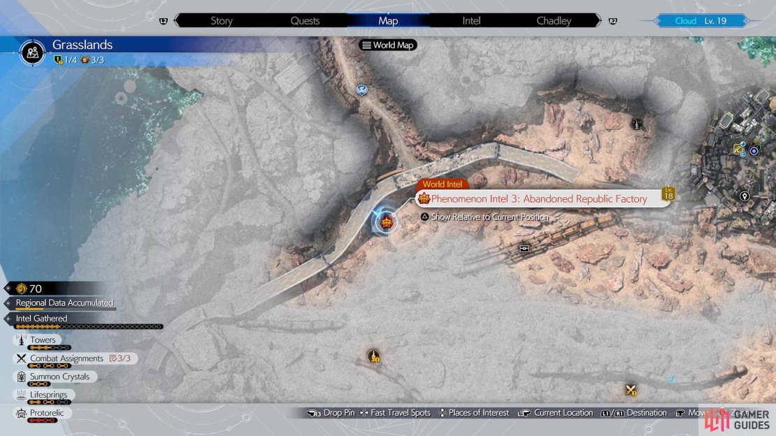 The location of the third part of the Grasslands Protorelic.