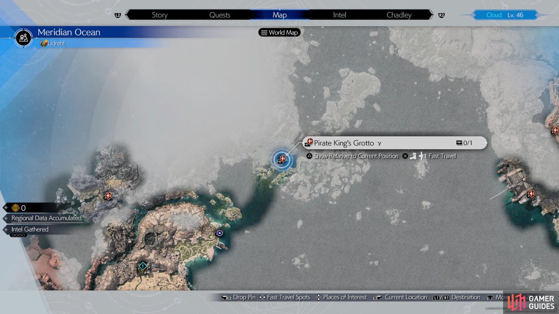 Head to this location on the map to find the Pirate King&rsquo;s Grotto y.