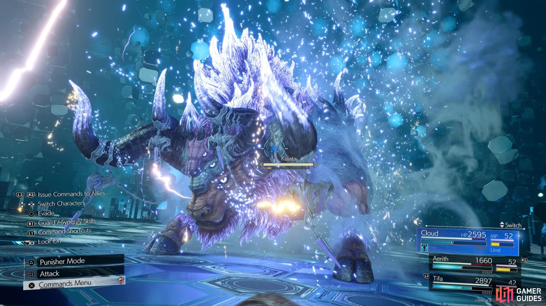 Kujata will switch between elemental forms and change weaknesses.