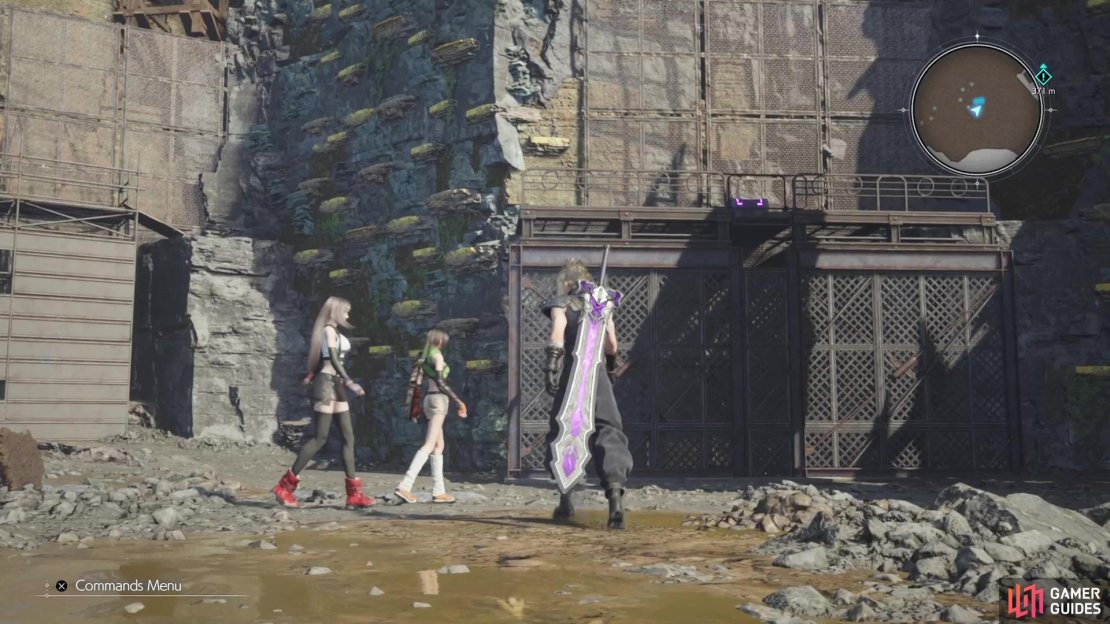 There is another weapon chest on the ledge in between the climbable walls.