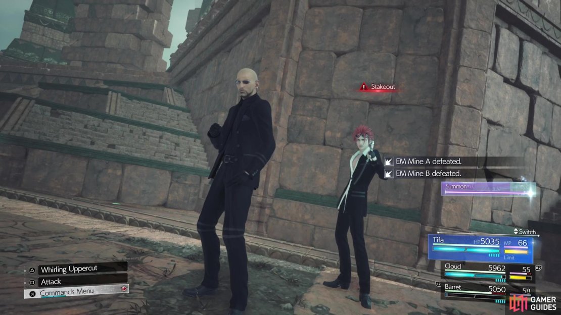 Stakeout is the ultimate move that can happen in the later stages of the battle.