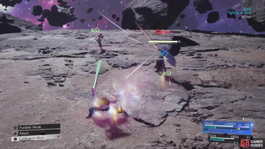 Skewer is a grab maneuver that is quick, so try to dodge at the last second.