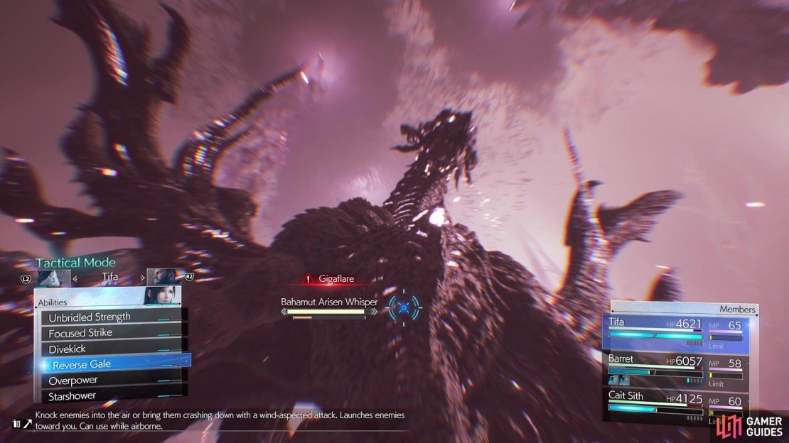 The Bahamut Arisen Whisper will use Gigaflare pretty early into the second phase.