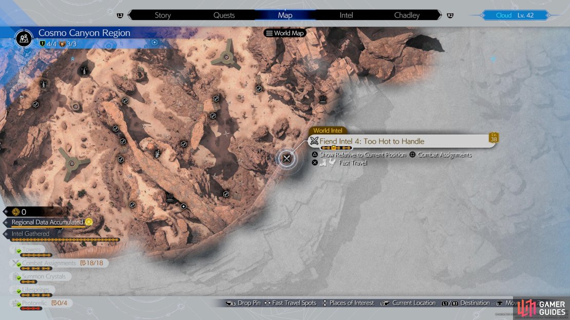 Head to this location on the map to find the Too Hot To Handle Fiend Intel