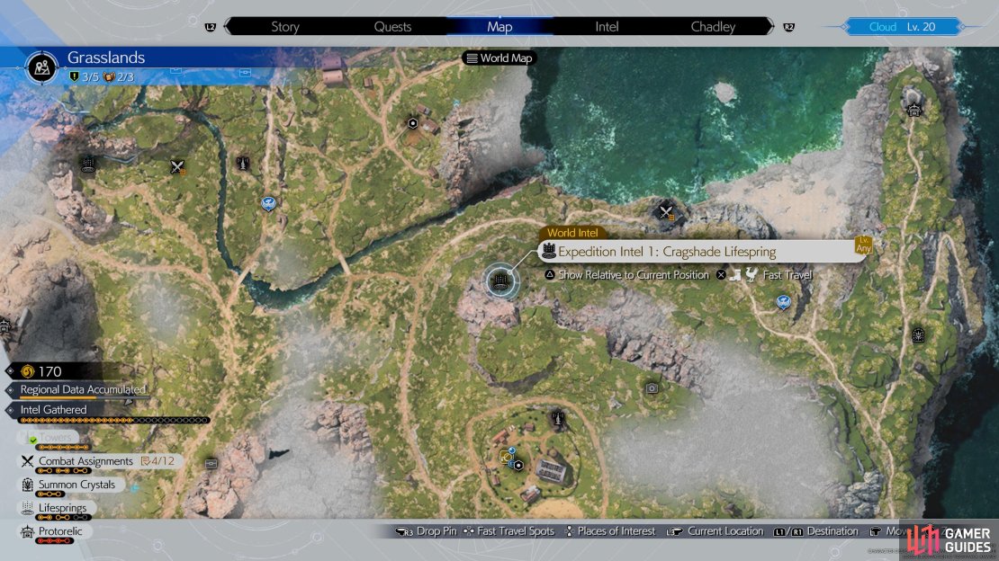 Cragshade Lifespring Location