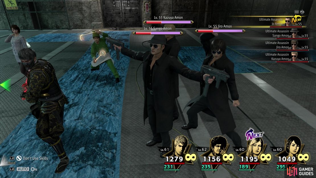 You won’t be fighting one Amon at the end of Yokohama Underground, but rather a whole squad of Amons.