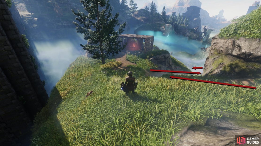 Head to Braelyn Bridge and follow the slope down into the Shroud.