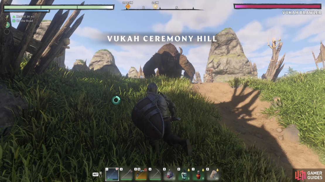 You&rsquo;ll find the Vukah Brawler boss at the Vukah Ceremony Hill in Enshrouded.