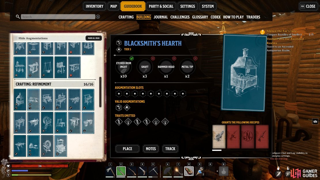 The Blacksmith&rsquo;s Hearth is required before you can craft any Steel Blades in Nightingale.