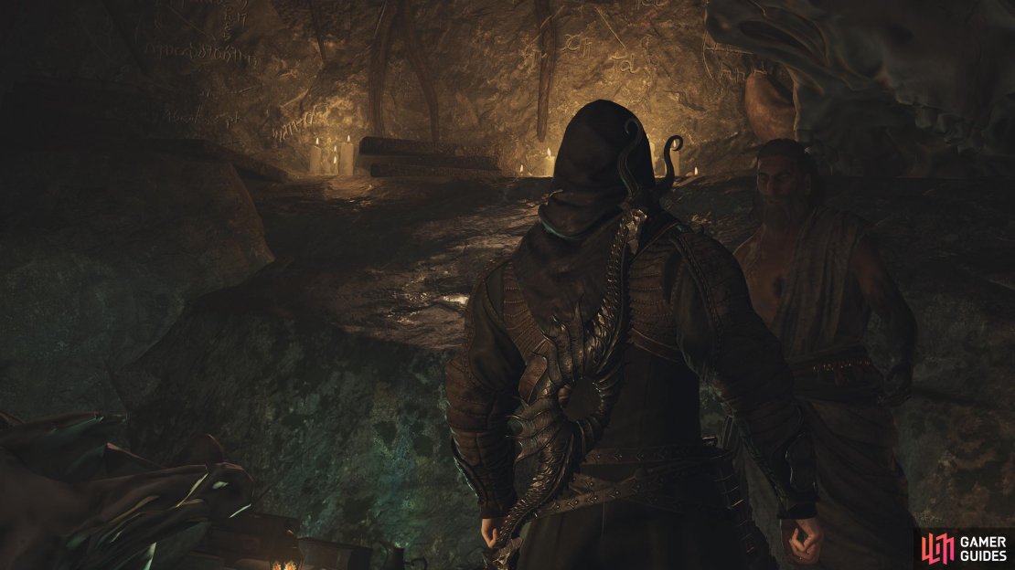 The Dragonforged resides in the Bay Wayside Shrine on the Olta&rsquo;Battahl Coastline.