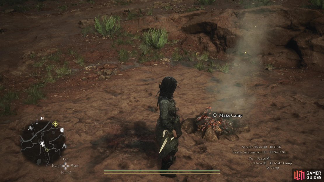 You&rsquo;ll find campsites strewn throughout the world, where you can set up camp and recover lost healht.