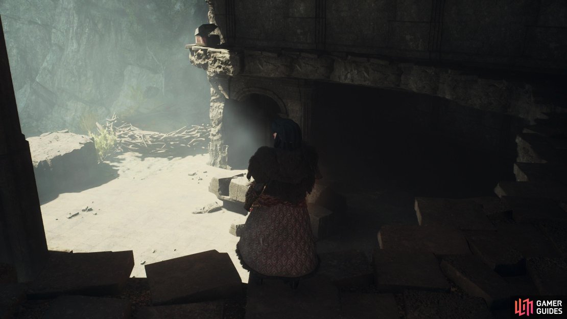 After working your way around the 1F ruins you&rsquo;ll be able to look down upon the Griffin&rsquo;s nest.